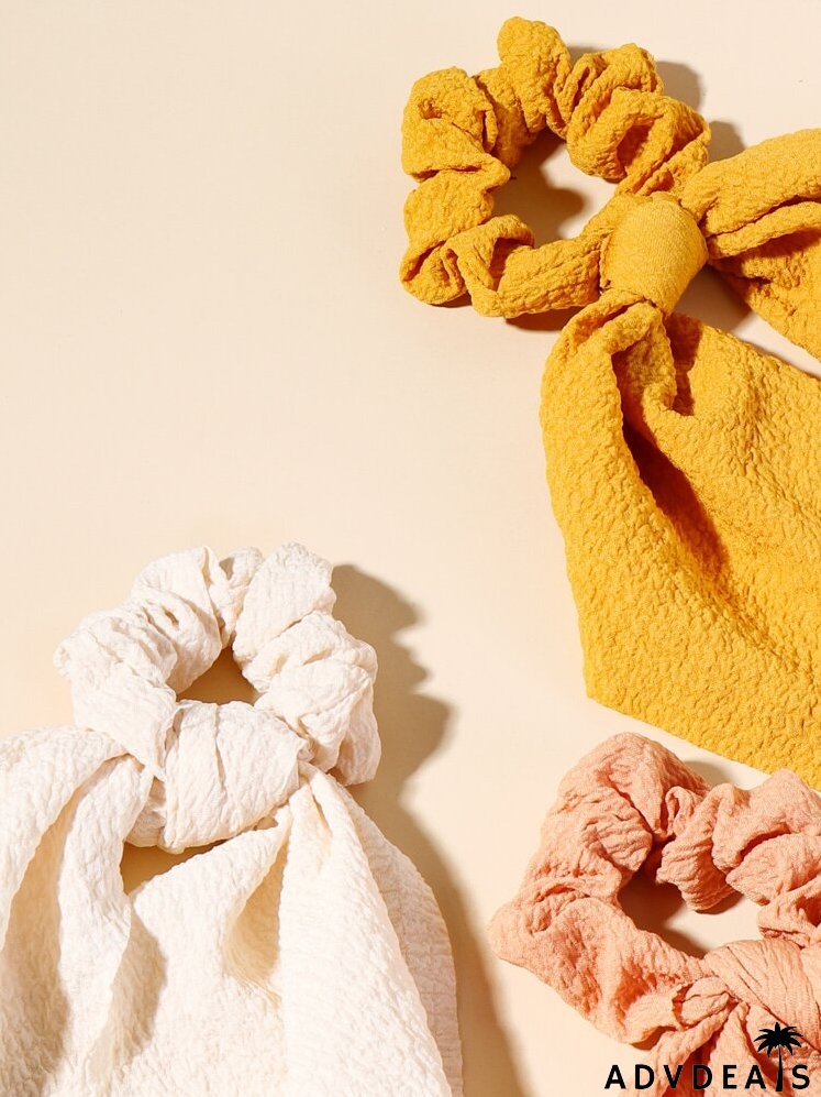 3pcs Simple Scrunchie Scarf
