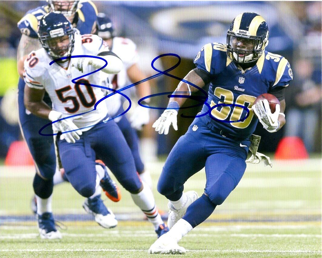 Signed 8x10 ZAC STACY St Louis Rams Autographed Photo Poster painting - w/COA