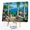 Sea View Cottage-Paint By Numbers Acrylic Painting 50*40cm