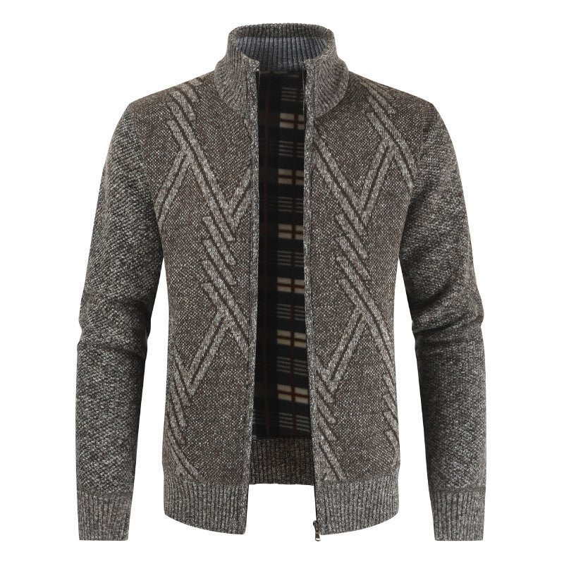 Geometric Men's Casual Sweater Coat