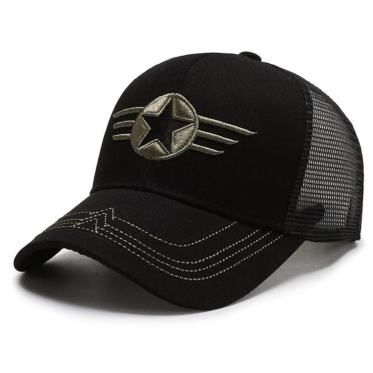Women Pentagram Baseball Cap Men Snapback Hip Hop Sport Adjustable Caps Breathable Mesh Visor Bones UnisexCasual Hats