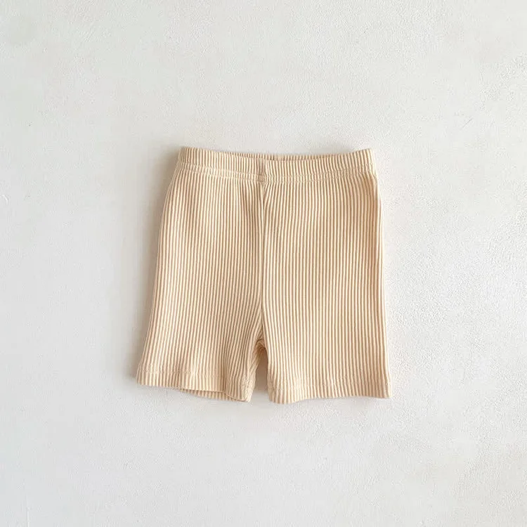 Baby Ribbed Striped Shorts