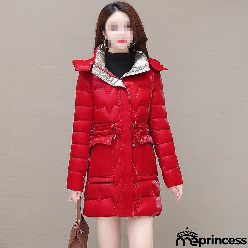 Women Shiny Warm Padded Jacket