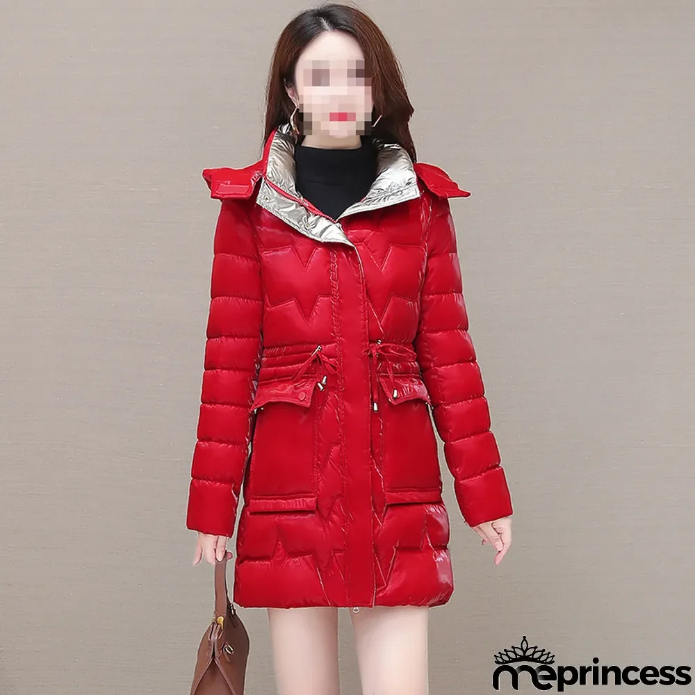 Women Shiny Warm Padded Jacket