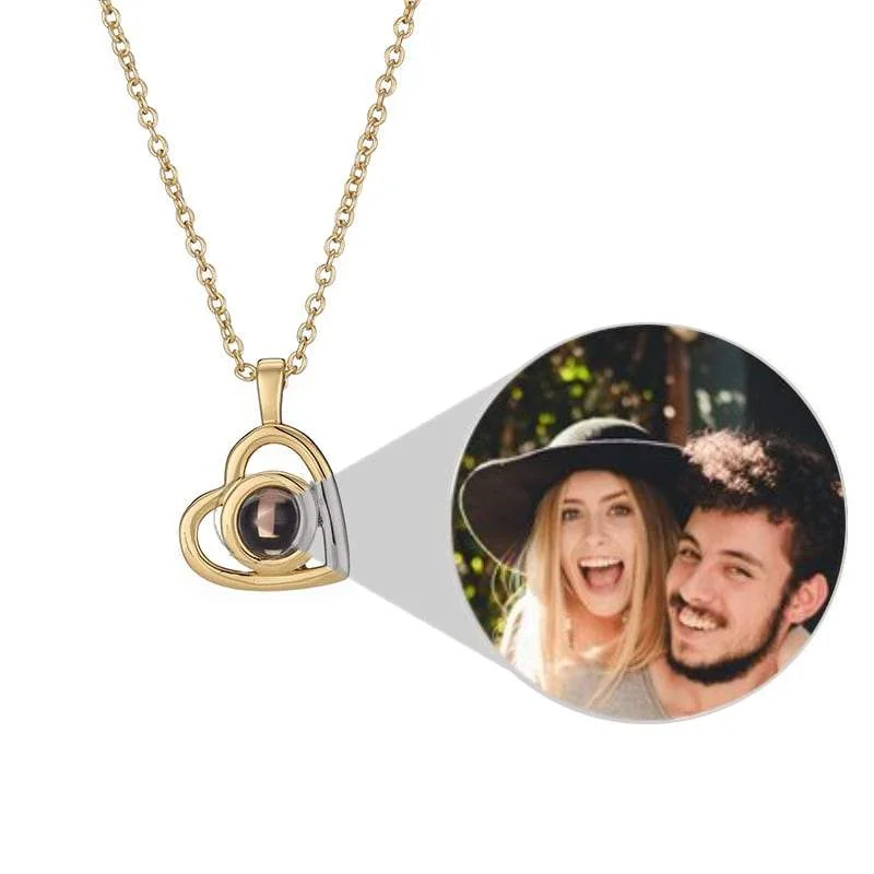  Personalized Heart Photo Necklace