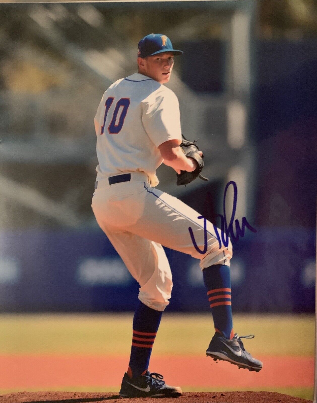 aj puk signed 8x10 Photo Poster painting A’s