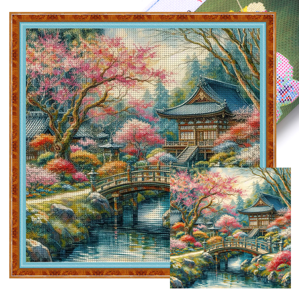 Landscape Full 11CT Pre-stamped Canvas(50*50cm) Cross Stitch