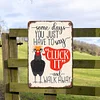 Chickens Warning- Vintage Metal Signs(12*16Inch)