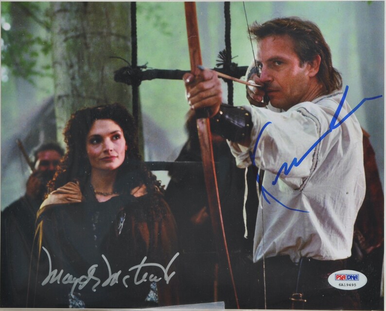 ROBIN HOOD: PRINCE Of Thieves Signed Photo Poster painting x2 Kevin Costner & Mary Elizabeth Mastrantonio wcoa