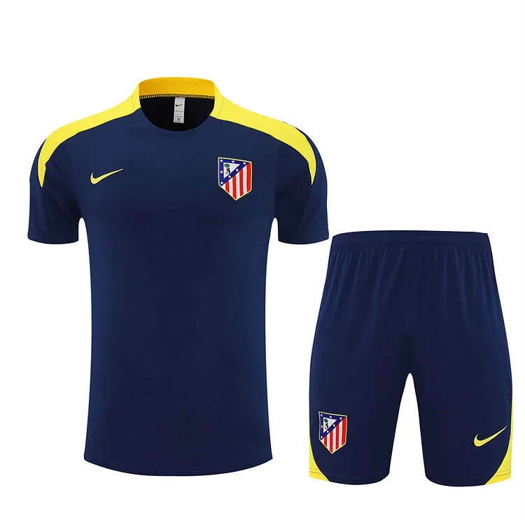 25/26 Atletico Madrid Royal Blue Short Sleeve Training Jersey Adult Set