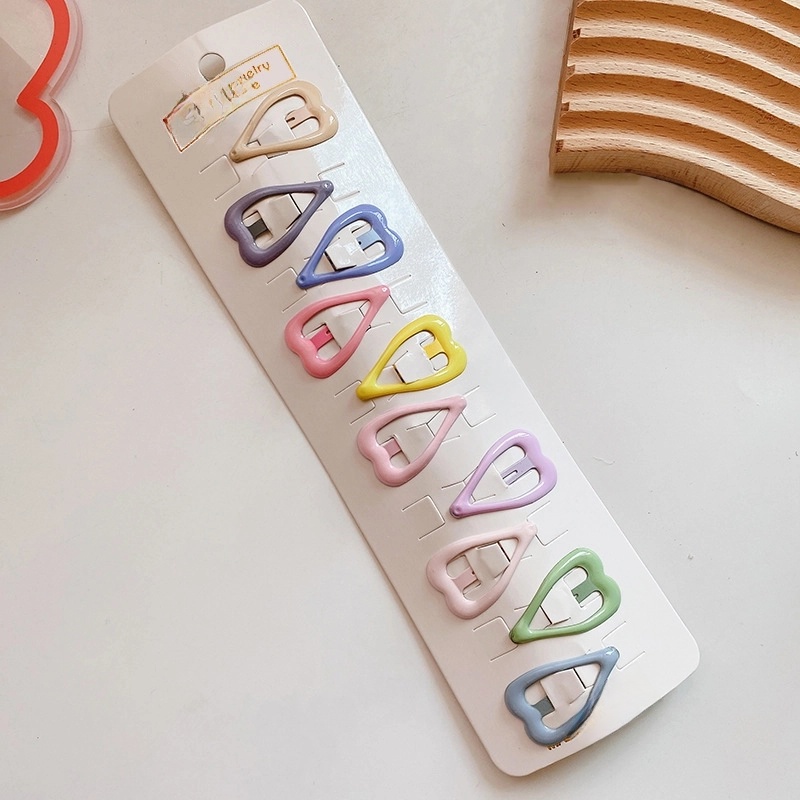 Sweet BB Clip Cream Color Broken Hair Headdress Oil Drop Cute Hair Clip Children’s Bangs Paint Edge Clip Candy Color