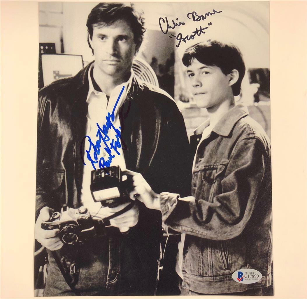 CHRISTOPHER DANIEL BARNES & ROBERT HAYS signed STARMAN 8x10 Photo Poster painting ~ BAS COA