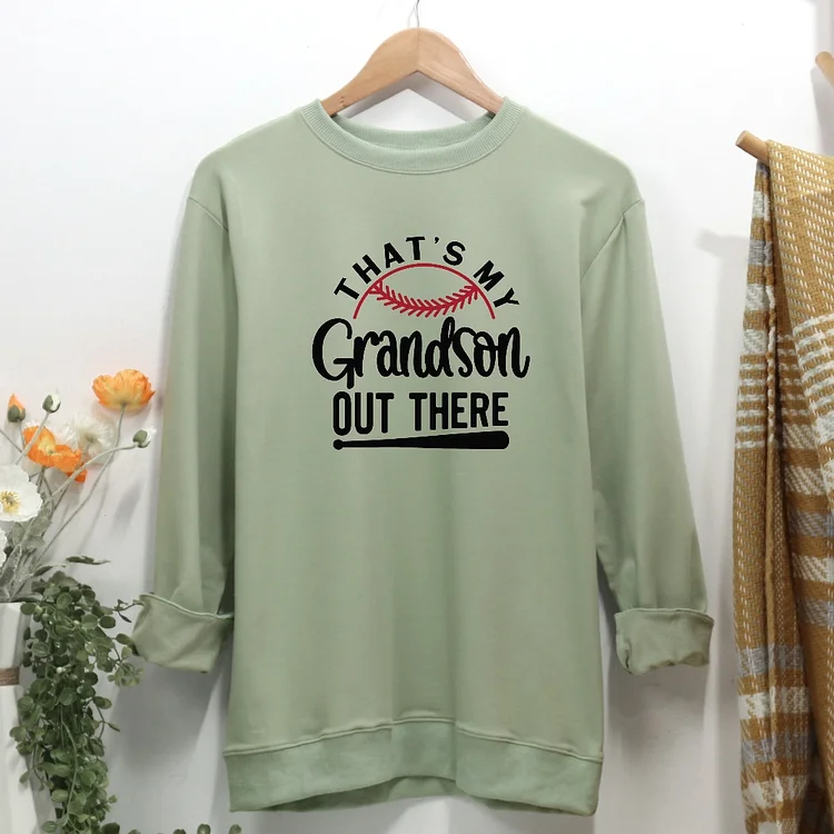 That's my grandson out there Women Casual Sweatshirt-Annaletters