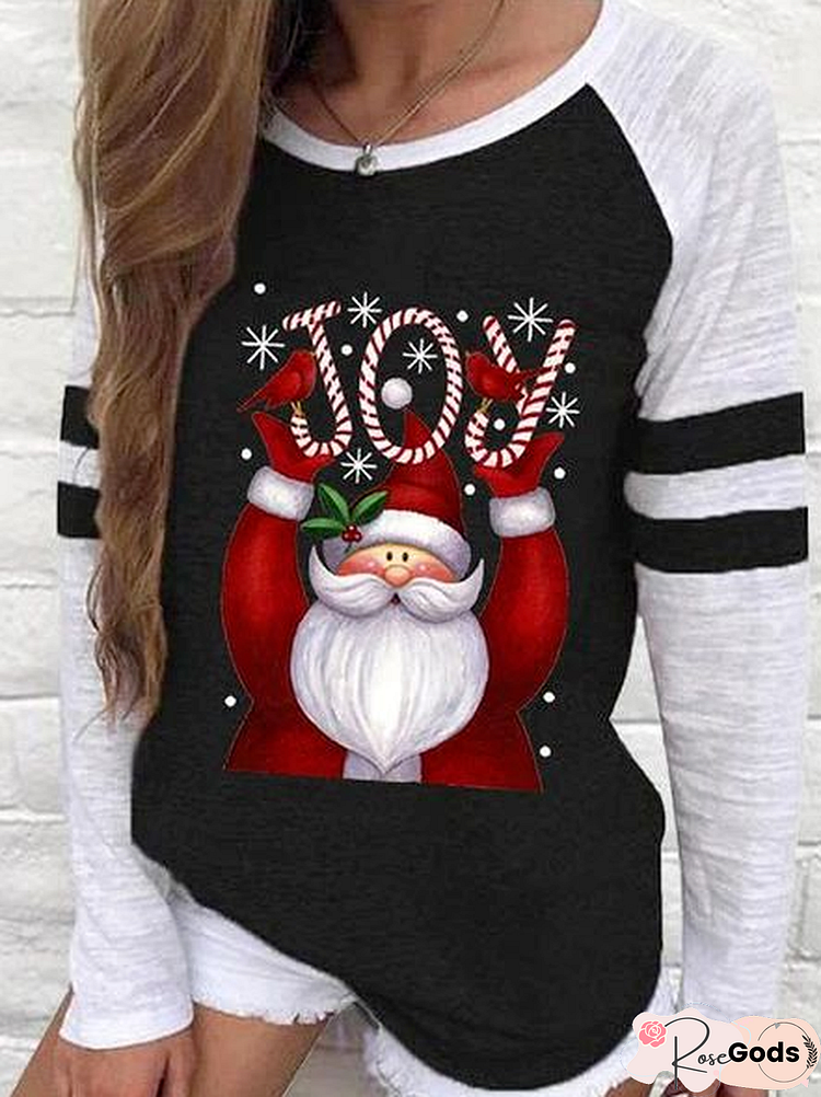 Christmas Snowman Casual Loosen Tops