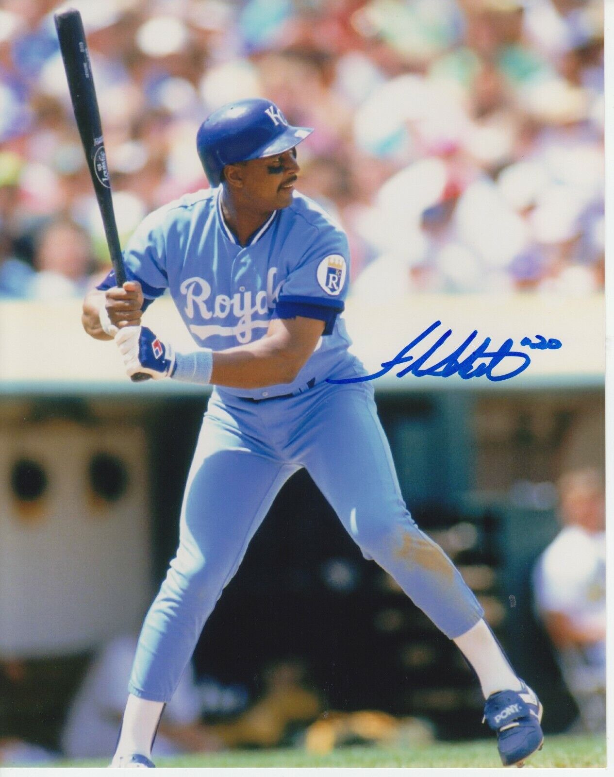 Frank White 8x10 Signed Photo Poster painting w/ COA Kansas City Royals #1