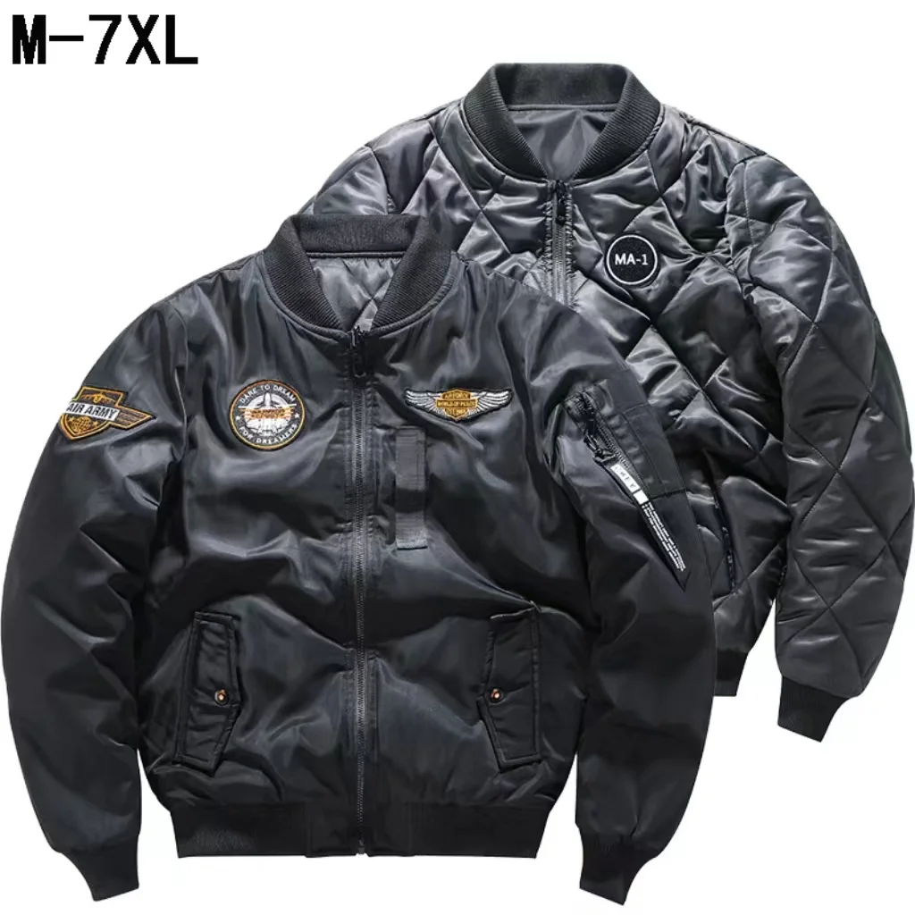 Men's plus-size padded jacket U.S. Air Force pilot jacket