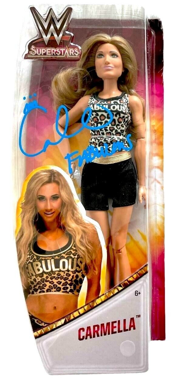 WWE CARMELLA HAND SIGNED AUTOGRAPHED BARBIE TOY WITH PICTURE PROOF AND COA RARE