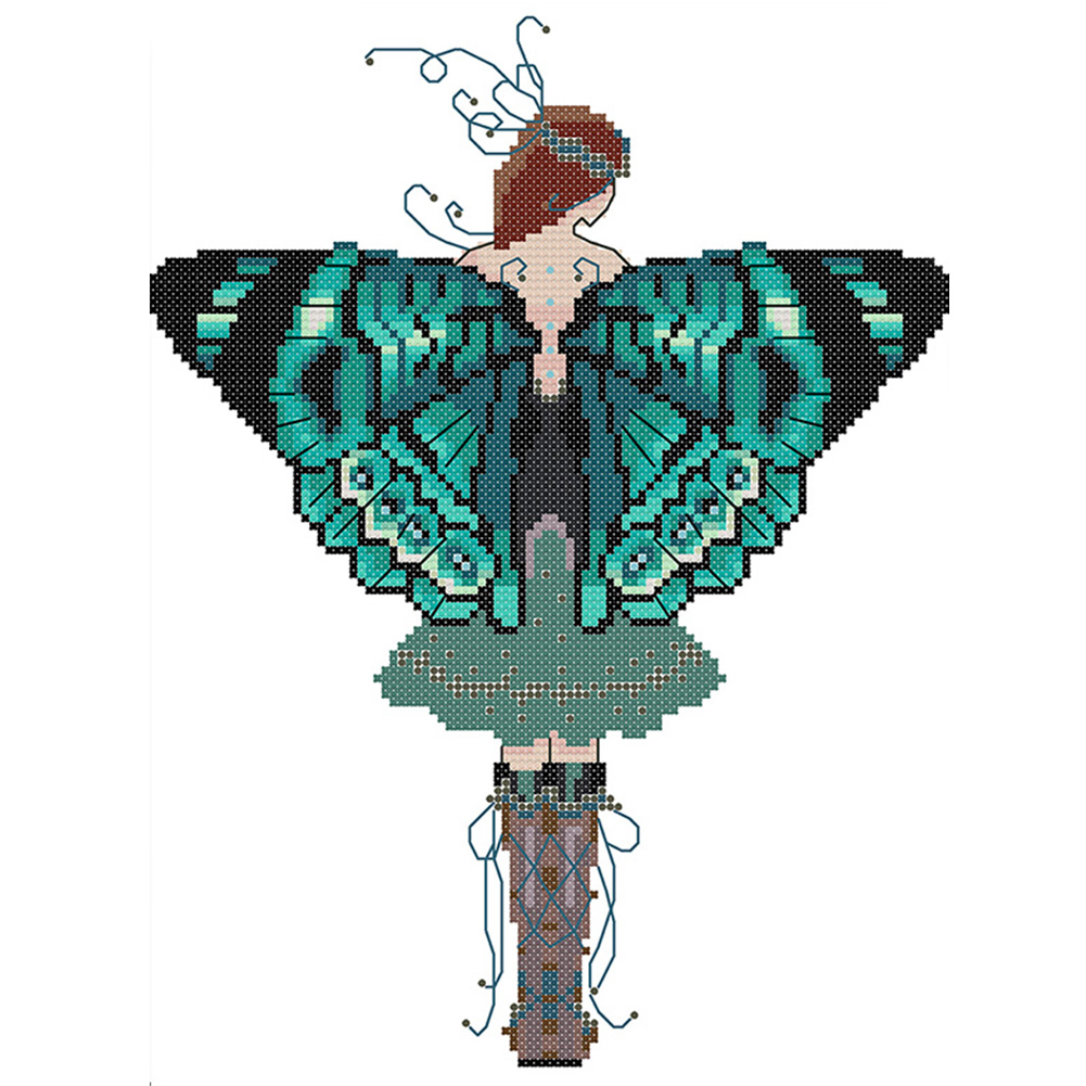 

Butterfly Fairy - 14CT Stamped Cross Stitch - 26*33CM, 501 Original
