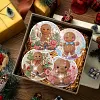8pcs DIY Diamond Painting Coaster Kit With Holder - Gingerbread Man