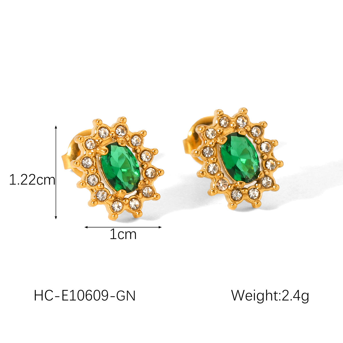 Ins Style Stainless Steel Bow Earrings Inlaid Zircon Earrings Female Titanium Steel 18K Gold-Plated Earrings