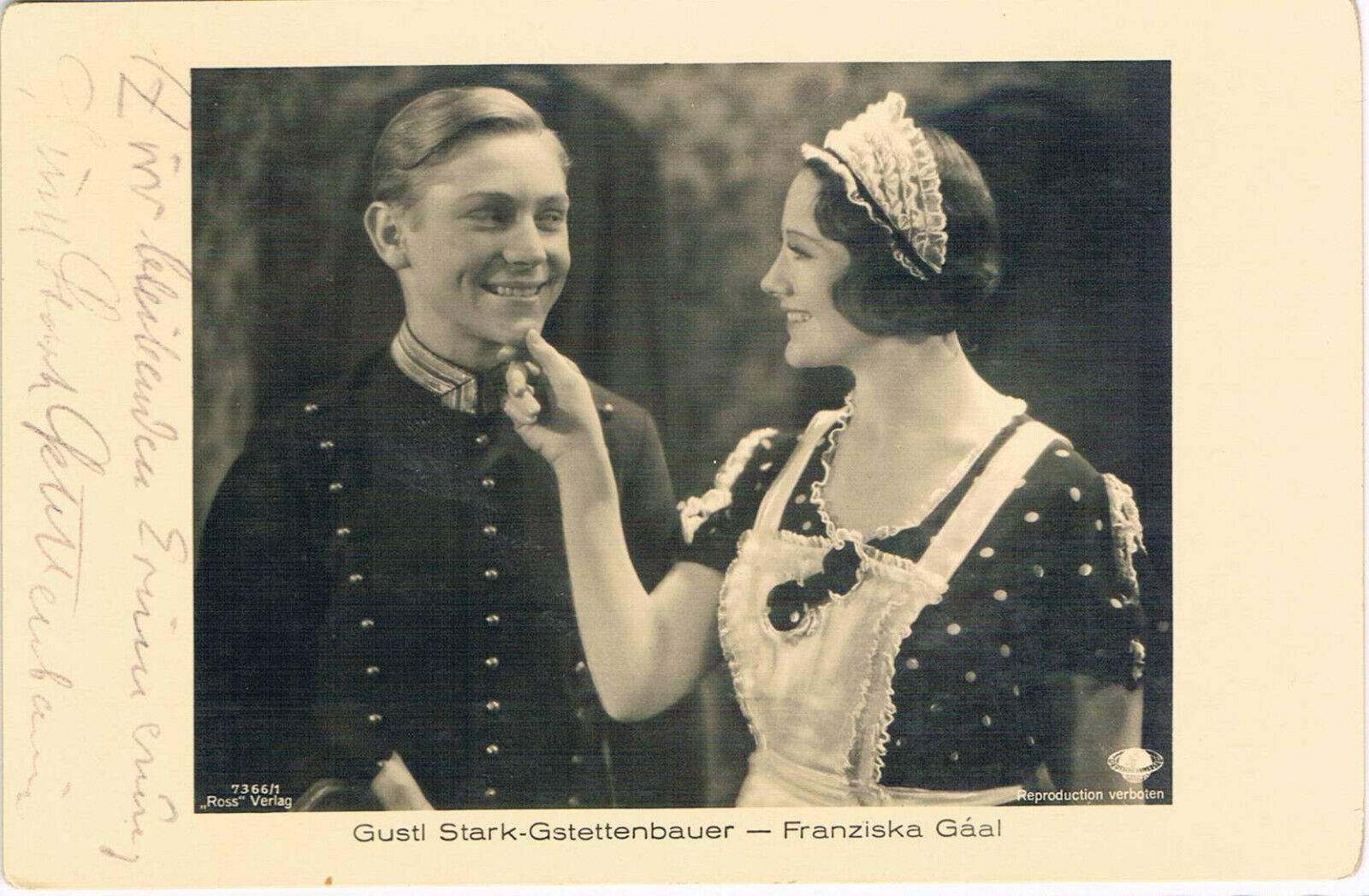 Gustl Gstettenbaur 1914-96 autograph signed postcard Photo Poster painting 3.5x3.5 German actor