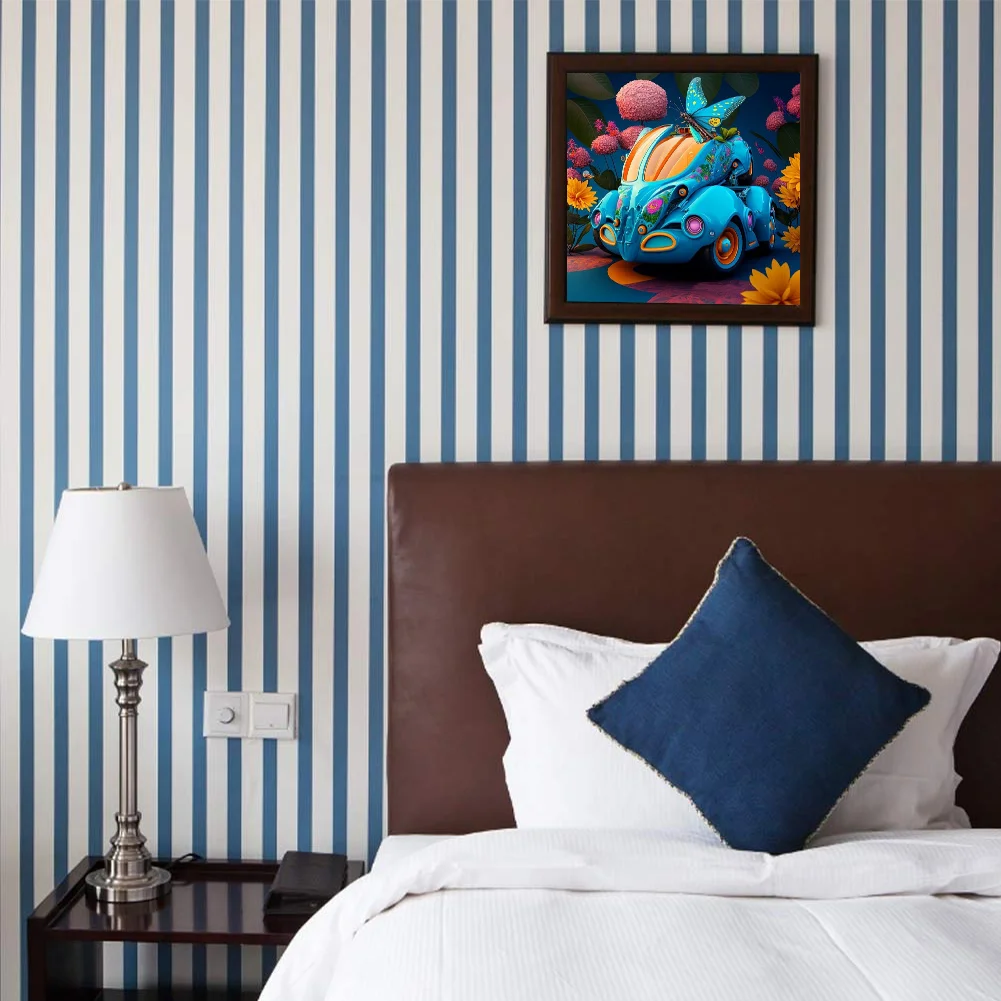 Full Round Diamond Painting 30*30cm - Cute Car