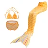 Kid Girl Blast Mermaid Bikini Mermaid Tail Print Swimsuit Sets 2 Pcs