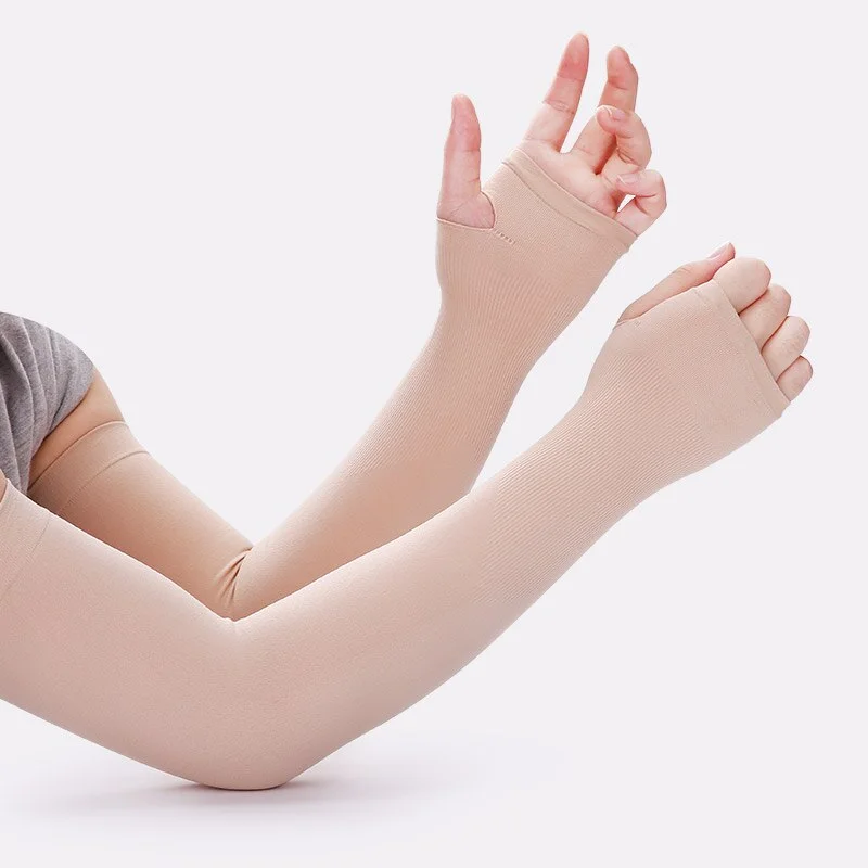 Arm Warmers Women Solid Summer Breathable High Elasticity Thin Sunscreen Womens All-match Outdoor Leisure Simple Trendy Chic New