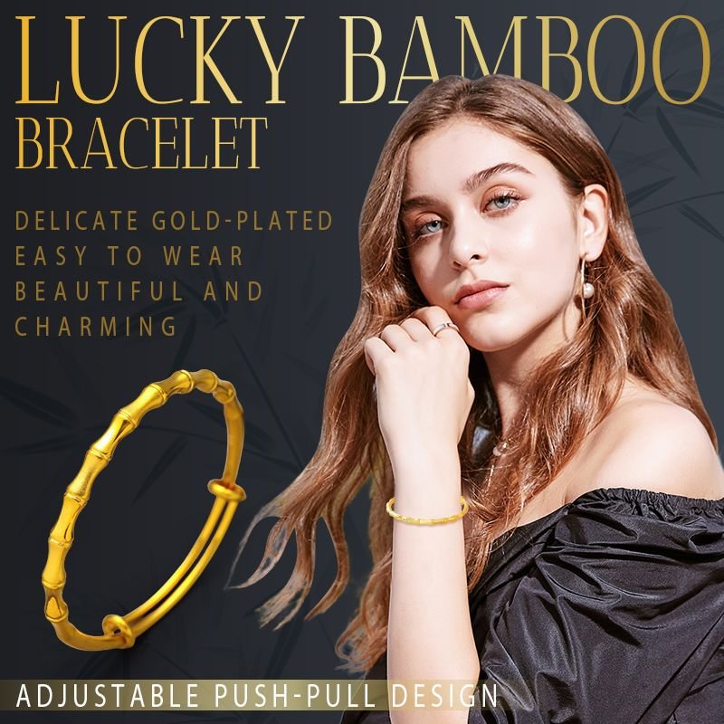 Delicate Gold-plated Lucky Bamboo Bracelet