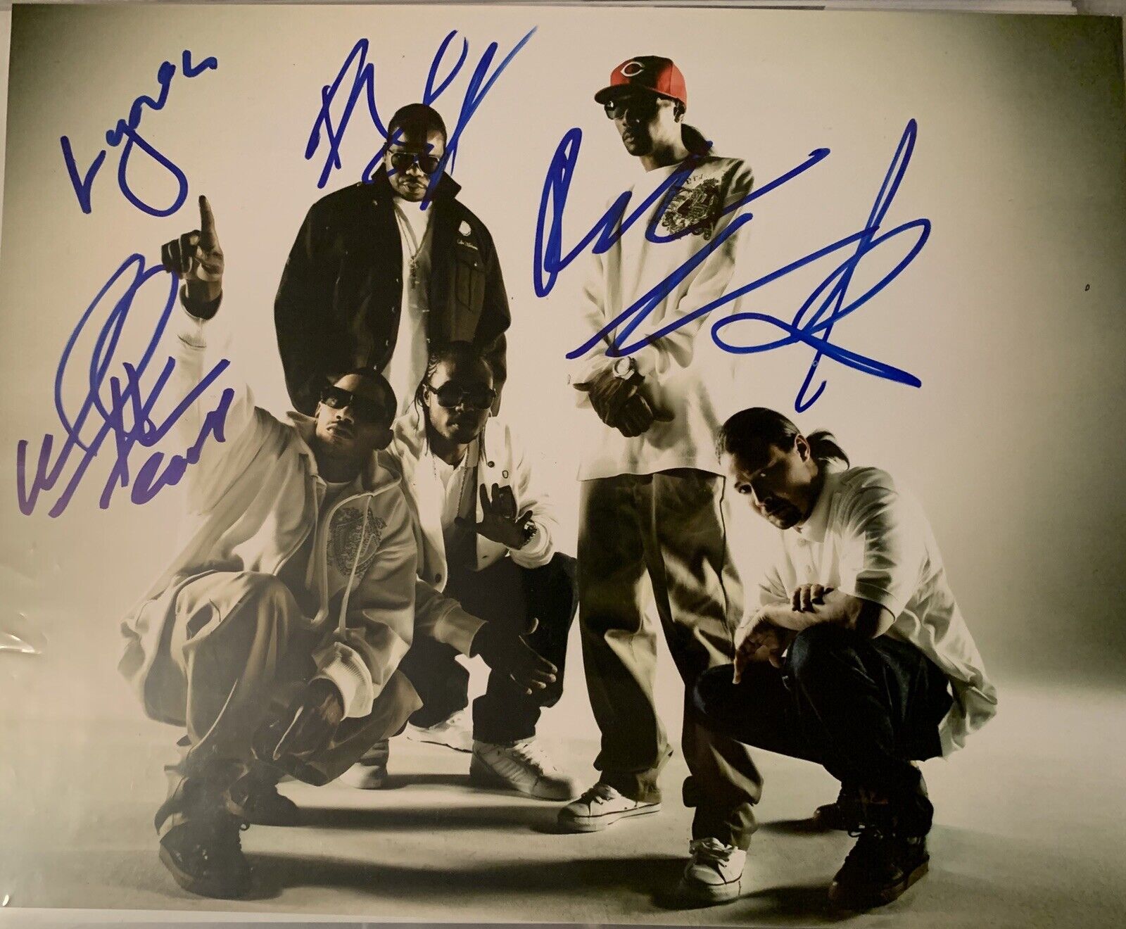 RAP HIP-HOP BONE THUGS N HARMONY SIGNED AUTOGRAPHED 8x10 Photo Poster painting pic all members