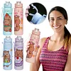 700ml Capybara Cute Water Cup with Straw & Handle Travel Water Bottle for Sports