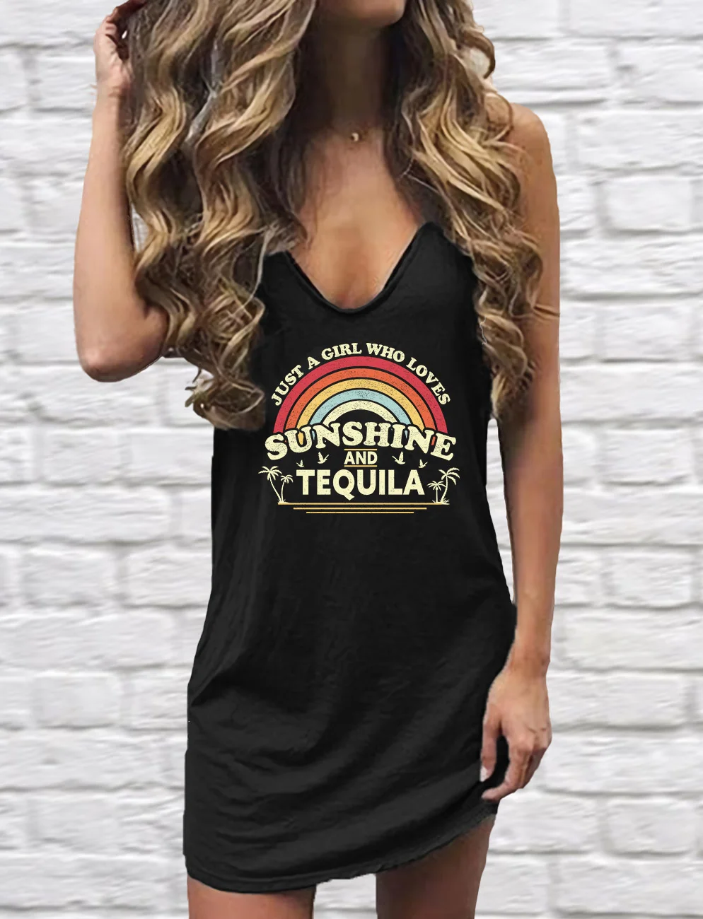 Girl Who Loves Sunshine and Tequila Mini Dress