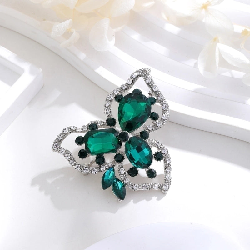 Ig Style Animal Flower Alloy Enamel Inlay Rhinestones Women’s Brooches
