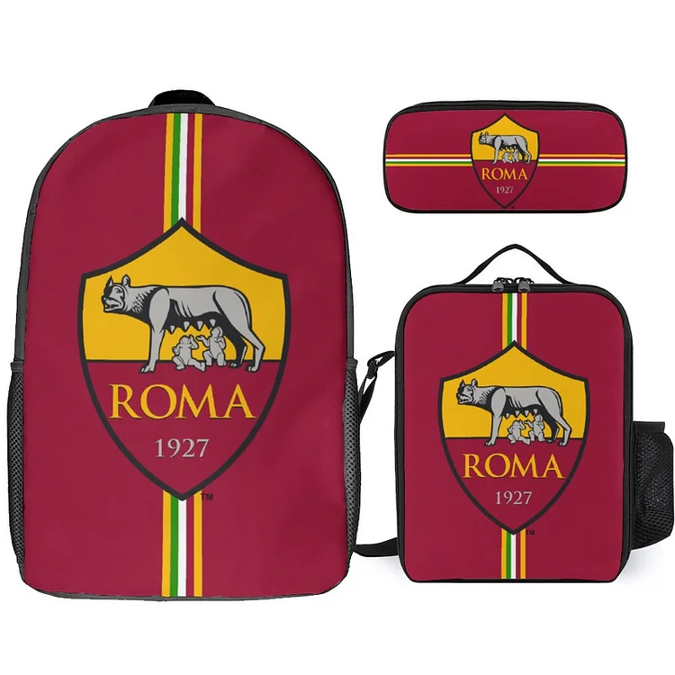 AS Rom Student Schulranzen Lunchbag Stifttasche Kombination