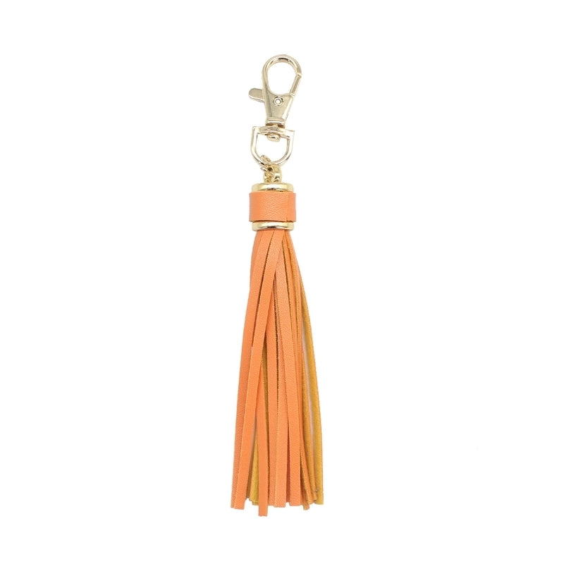 Retro Tassel Pu Leather Alloy Unisex Bag Pendant Keychain