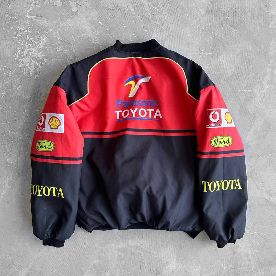 Unisex Classic Team Logo Retro Racing Jacket