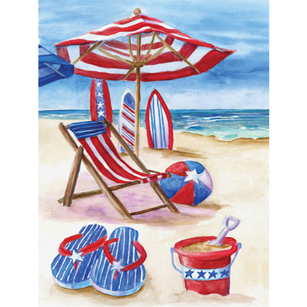 

Seaside Flag - Round Drill Diamond Painting - 30*40CM, 501 Original