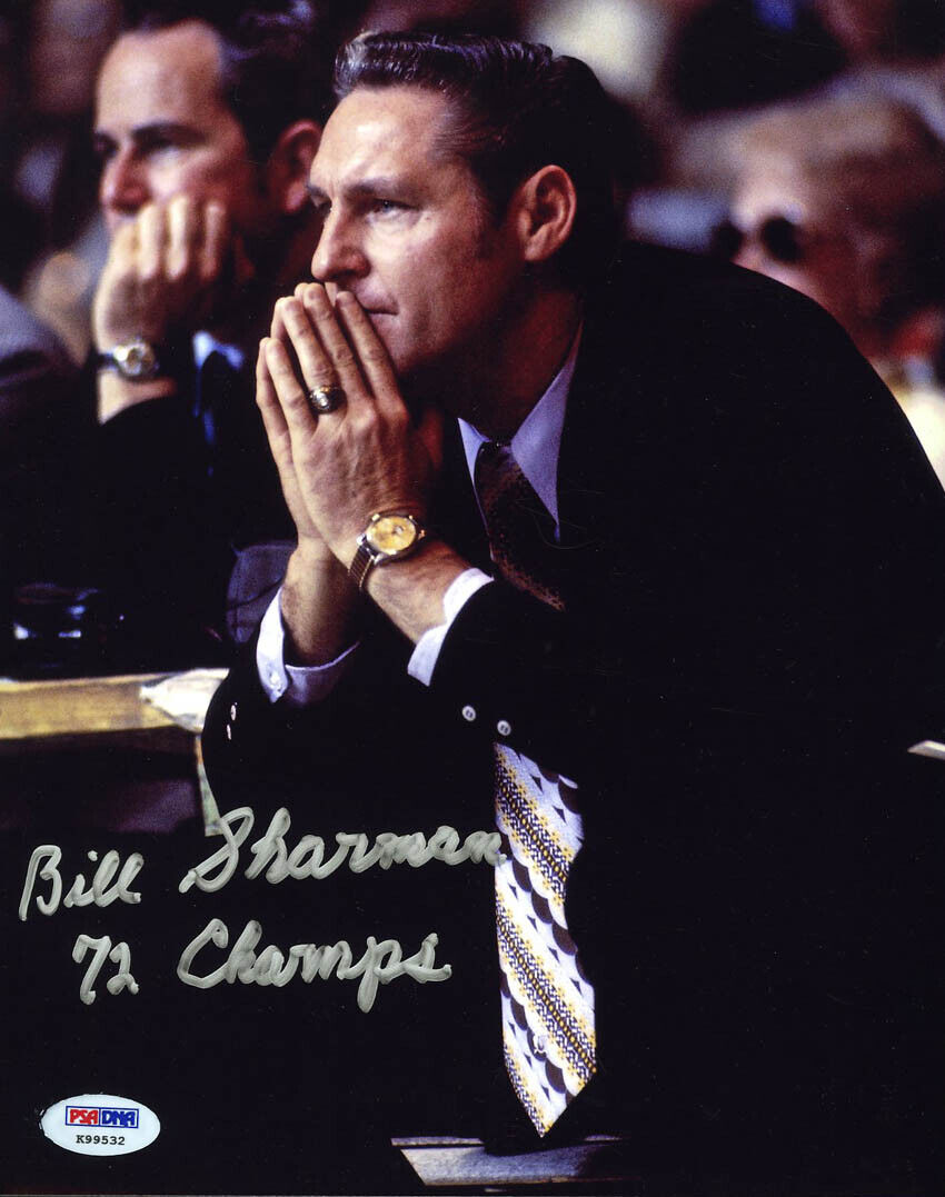 Coach Bill Sharman SIGNED 8x10 Photo Poster painting Los Angeles Lakers PSA/DNA AUTOGRAPHED