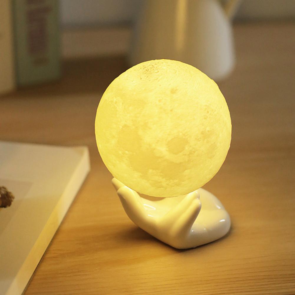 

LED Moon USB Rechargeable 2-Color Touch-3D Night Light, 501 Original