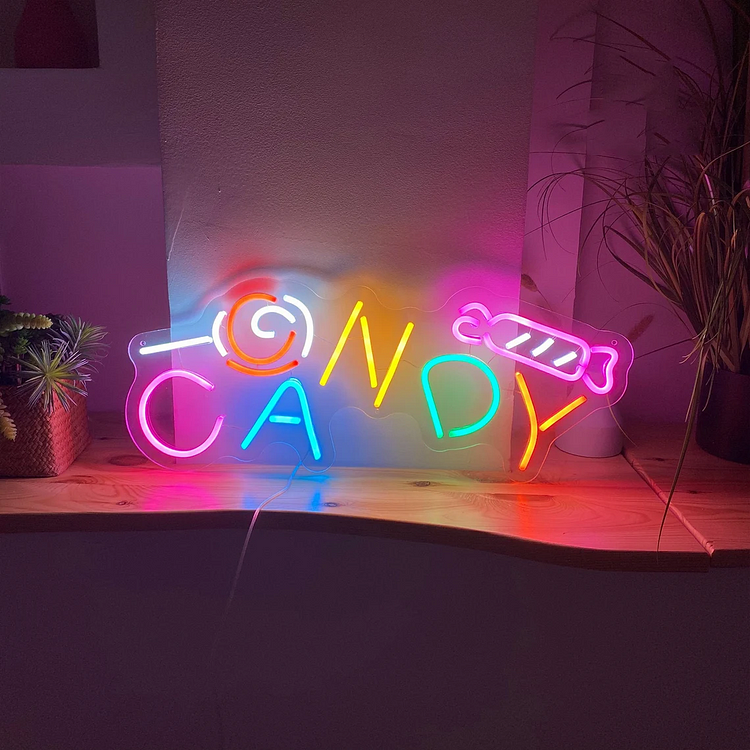 Halloween Candy Neon Sign Custom Neon Sign Pink Led Light Sign,Sugar Sign Neon Bar Sign Neon Art Party Apartment Home Decor