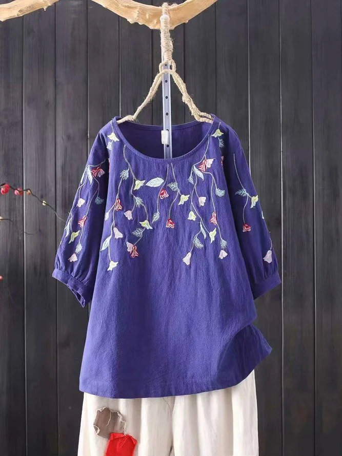 Holiday Floral Shirts & Tops