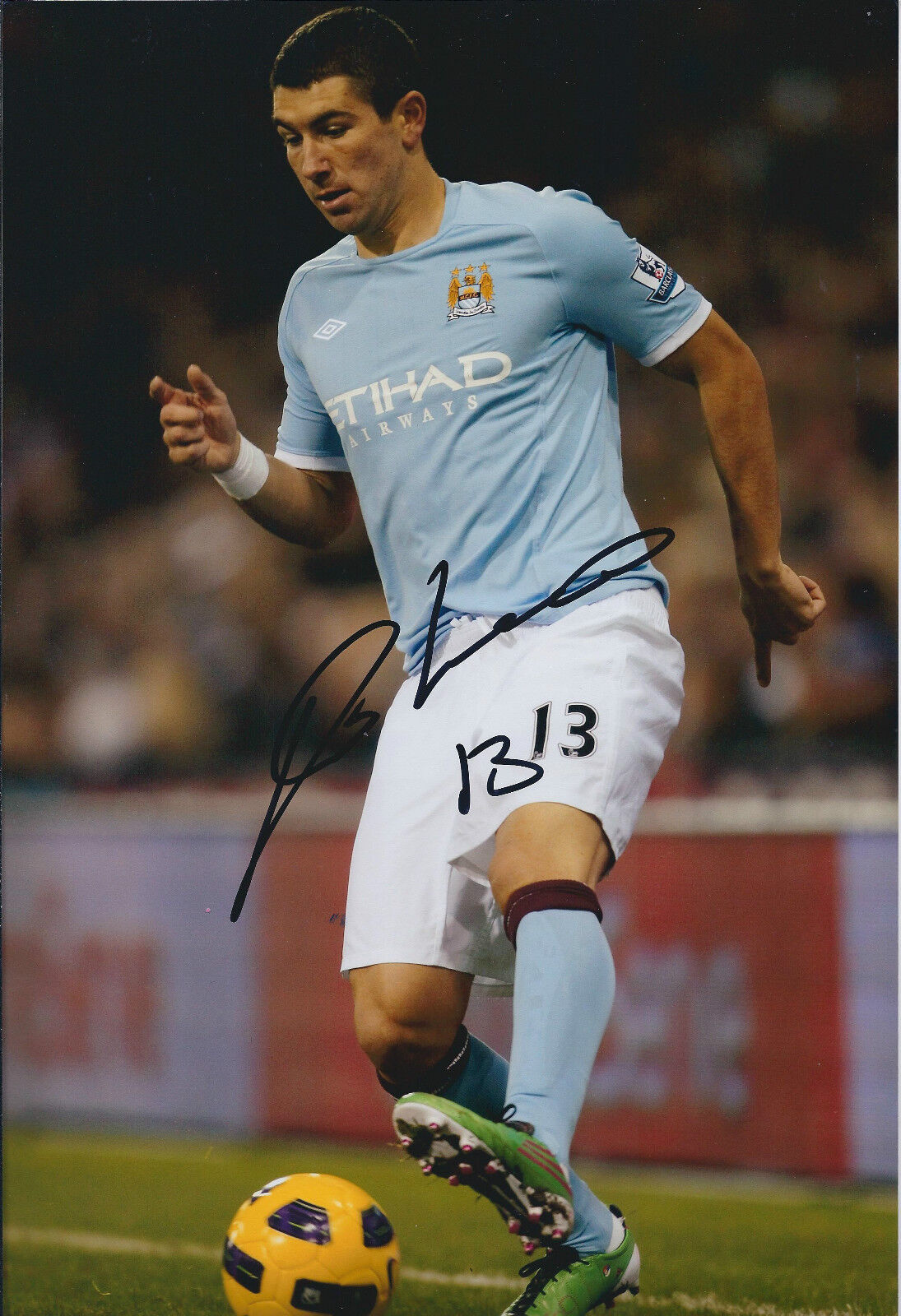 Aleksandar KOLAROV Signed Autograph 12x8 Photo Poster painting AFTAL COA Man City SERBIA