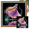 (Stamped/Counted) Ballet Rapunzel Silhouette-11CT Cross Stitch 40*40cm