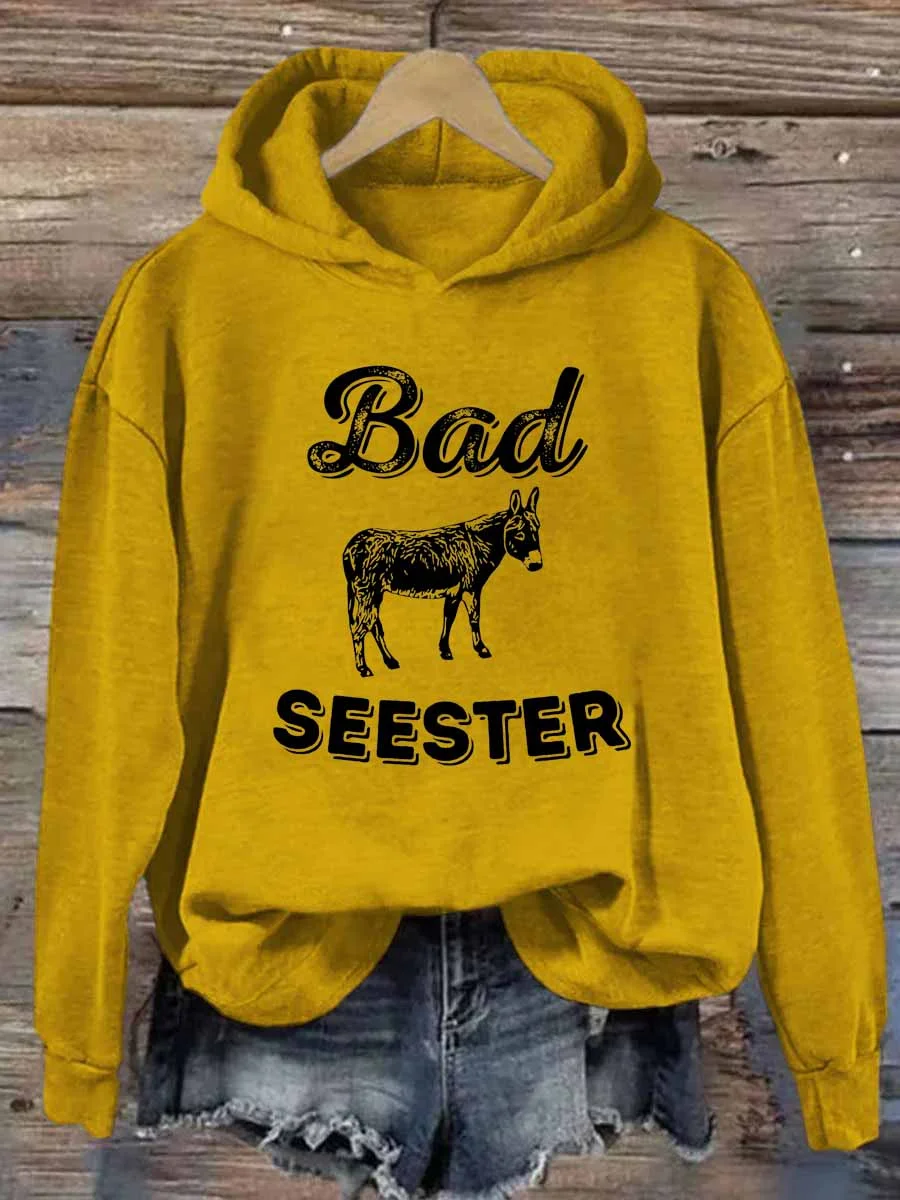 Bad Ass Seester Donkey Hoodie