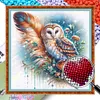Owl-Partial 11CT Stamped Cross Stitch Bead Embroidery 36*36cm/14.17*14.17in tapestrymarket