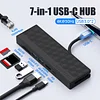 7 in 1 USB - C Hub RJ45 PD 100W TypeC HDMI 2.0 4K USB3.0 Gigabit Ethernet Port Adapter Dock For Macbook Air Pro M2 M1 Splitter - SIKAI CASE