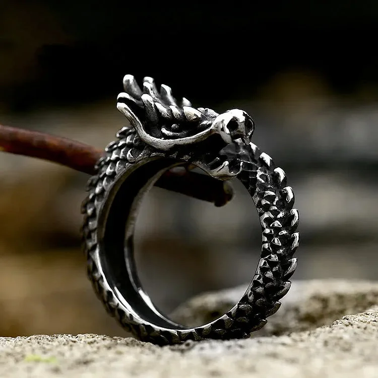 Coutureaura Stainless Steel Dragon Ring