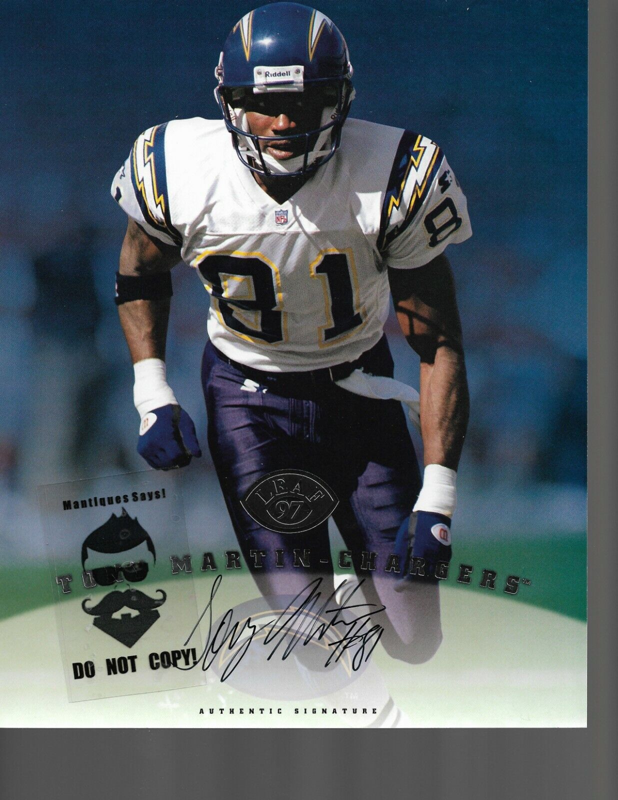 Signed Tony Martin San Diego Chargers Autographed 8x10 Photo Poster painting Trading Card LEAF