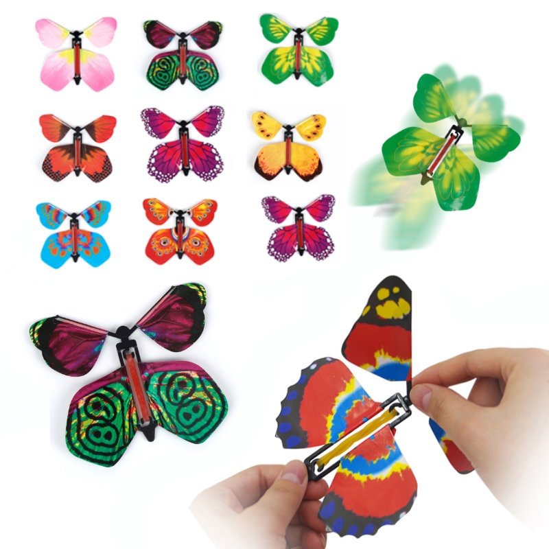 9 colors Magic Tricks Flying Butterfly