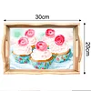 Diamond Painting Wooden Trays With Handle - Cakes